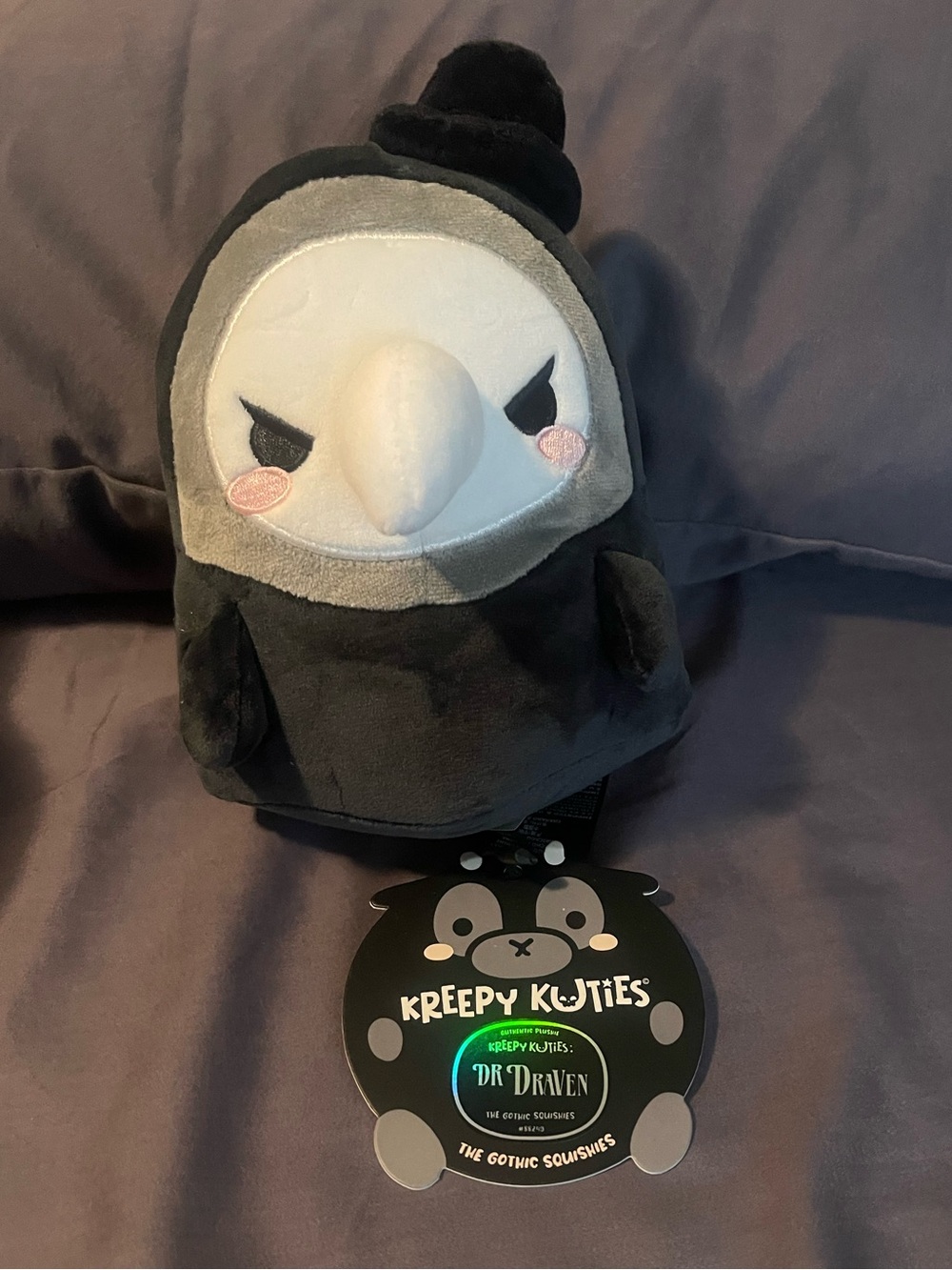 Kreepy Kuties Dr. Draven Plush - Black & White Gothic Squishie
